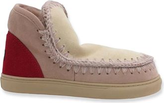 Mou Winterlaarzen - Dames - Winterlaarzen - Beige - 40 EU - Leer - Schoenen