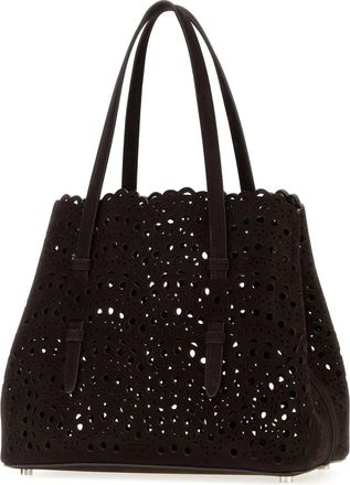 Alaia Suede Shoulder Bag - Brown