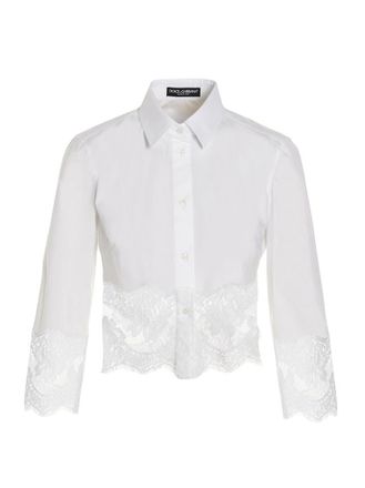 Dolce & Gabbana White Regular Lace Shirt