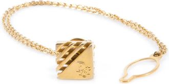 Dior 1990s vierkante stropdasspeld - Goud