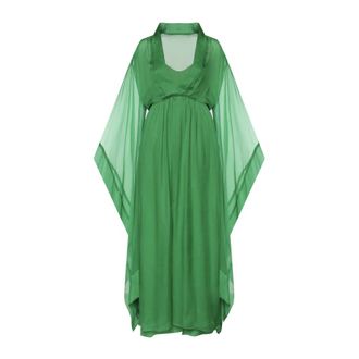 Alberta Ferretti Alberta Ferretti, Maxi Dresses, female, Green, Size: M Abito Chiffon di Seta