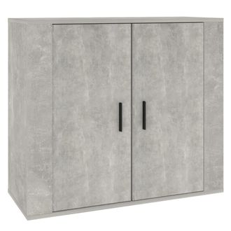 vidaXL Vidaxl - Aparador De Madera Contrachapada Gris Hormig&oacute;n 80x33x70 Cm