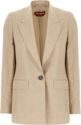 Max Mara Bolsena 052 - Dames - Blazers - Beige - XS - Wol - Jassen
