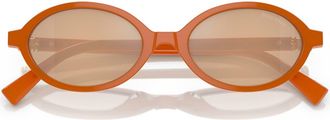 Miu Miu 50mm Oval Sunglasses in Orange at Nordstrom