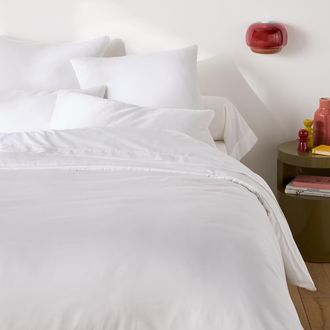 La Redoute Interieurs Dekbedovertrek in katoensatijn, Opale