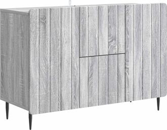 vidaXL Aparador Gris Sonoma 89 X 34,5 X 62 Cm Madera De Ingenier&iacute;a Vidaxl