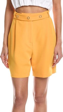 Sally Lapointe Lapointe Matte Crepe High Waisted Pleated Short