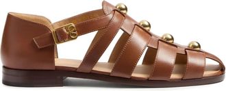 Valentino Garavani Sandali Studshield a gabbia - Marrone