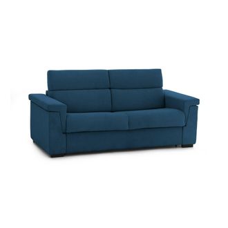 Dmora Sof&aacute; Cama 2 Plazas Tenna, Desenfundable, Con Almacenamiento Hecho En Italia, Apertura De Abatible, 185x95 Cm Azul