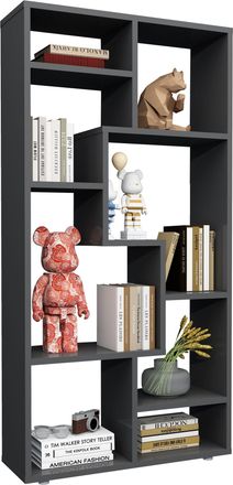 ebuy24 Ebuy24 - Vcm Estanter&iacute;a De Madera Estante De Medios Estante Separador De Trastero Decoraci&oacute;n Estante Lanisa M (antracita)