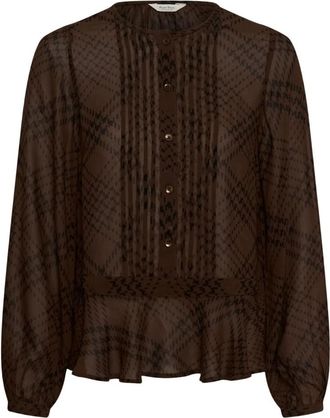 Part Two Cantaline PW Shirt - Dames - Blouses - Bruin - 2XL - Overhemden