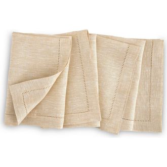 Solino Home Linen Dinner Napkins - Milan, 20 x 20 in Champagne Beige at Nordstrom, Size Large