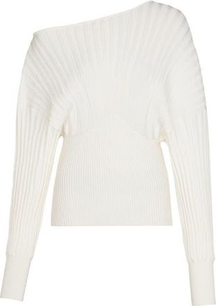 Balmain Tube-knit jumper in White at Nordstrom, Size 36 Eu