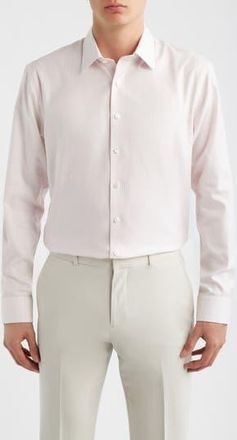 Nordstrom Rack Premium Trim Fit Dress Shirt in Pink Piave Stripe at Nordstrom Rack, Size 16.534/35