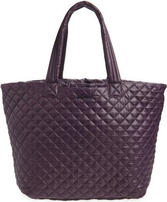 MZ Wallace Large Metro Deluxe Quilted Tote in Raisin at Nordstrom