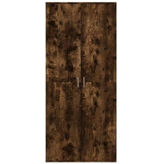 Berkfield Home Highboard Smoked Oak 80x35x180 cm Engineered Wood in Brown | Size: 80 x 35 x 180 cm