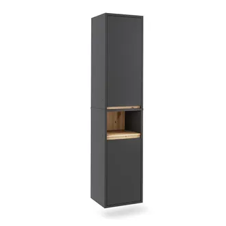 Vicco Armadio Per Il Bagno Viola, Grigio/artisan, 38 X 170 Cm Con 2 Porte, Vicco