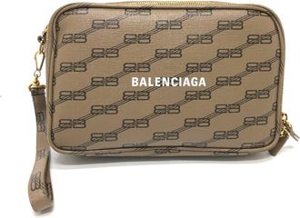 Balenciaga Brown Leather Clutch Bag (Pre-Owned)
