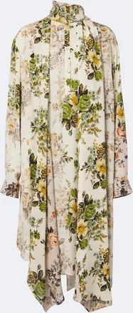 Acne Studios Tie-neck floral silk georgette midi dress