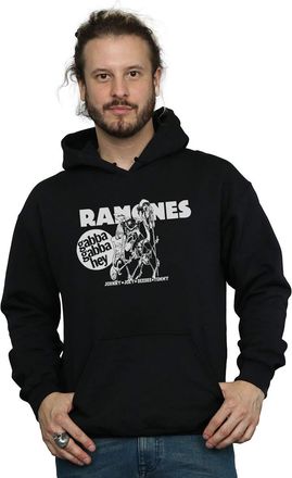 Absolute Cult Ramones Mens Gabba Gabba Hey Cartoon Hoodie Black Large
