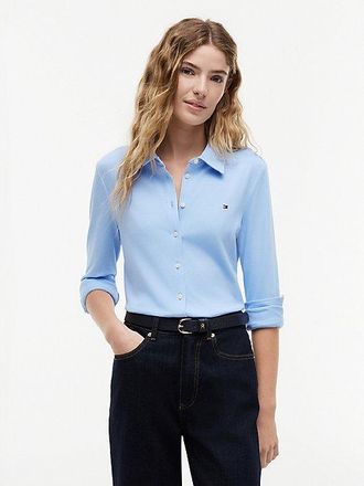 Tommy Hilfiger Camisa de corte slim en piqu&eacute; 1985