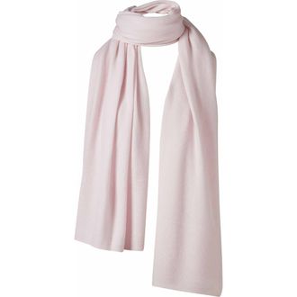 Kinross Cashmere Garter Trim Travel Wrap in Shell at Nordstrom