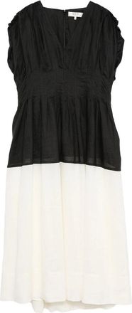 Sea New York Pleated V-neck Mini Dress