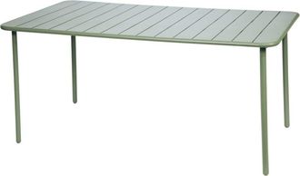 Sweeek Mesa de jardín de metal de 6-8 plazas, verde