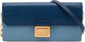Miu Miu Pre-owned Miu Miu Bicolor Goatskin Madras Wallet on Chain Ladies 8ELESJ2VJSP4IC6A