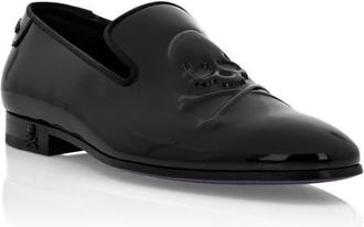 Philipp Plein Patent Leather Loafers Skull&Amp;Bones Men in Black at Nordstrom, Size 38