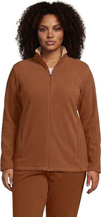 Lands End Anyweather Fleece Full Zip Jacket in Rich Ginger Brown/light Camel at Nordstrom, Size 3X