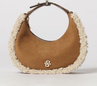 HUGO BOSS Mini Faux Fur Handbag with Monogram and Shoulder Strap