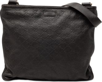 Gucci Pre-owned Womens Guccissima Crossbody - Black Leather - One Size