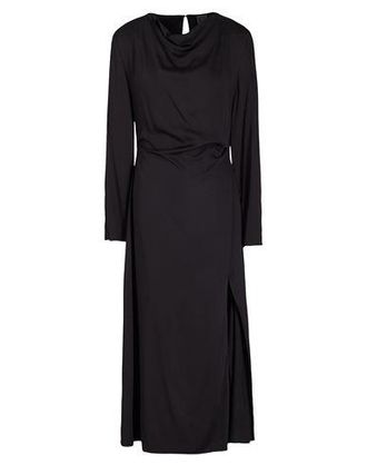 8 by YOOX L/SLEEVE FRONT SPLIT MIDI DRESS