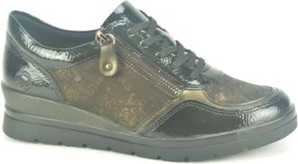 Remonte Zwart Combinatie N.+ Streep DZ - Dames - Sneakers - Zwart - 37 EU - Schoenen