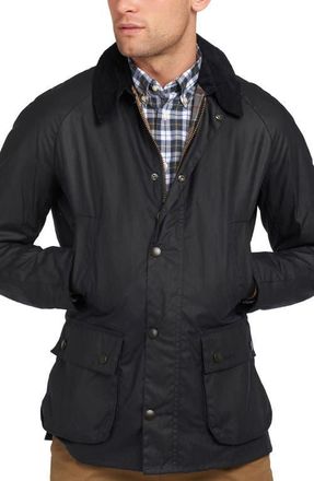 Barbour Ashby Waxed Cotton Jacket in Navy/zdnu at Nordstrom, Size Large