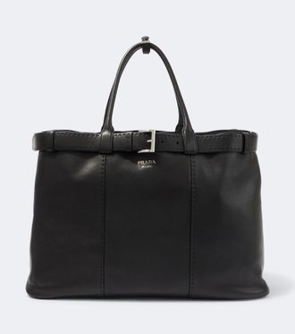 Prada Prada Buckle leather tote bag