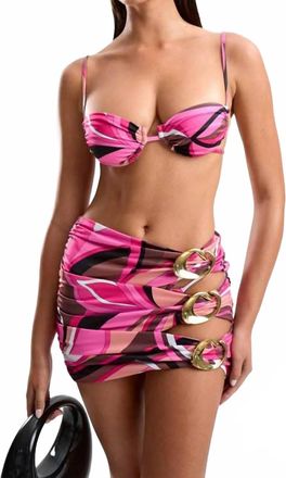 Cin Cin Coupe Halo Cut-Out Mini Skirt In Dolce Pink