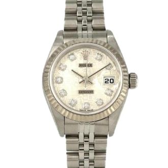 Rolex Pre-owned Datejust Roestvrij staal Witgoud Horloge 79174G - Dames - Vintage Horloges - Wit - ONE Size - Vintage