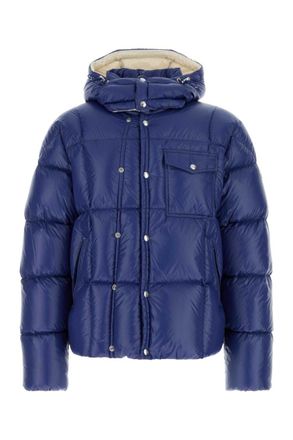Moncler Blue Quilted Hooded Jacket