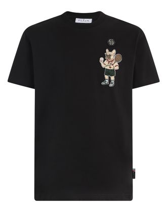 Philipp Plein Round Neck T-Shirt New York Tennis Patch