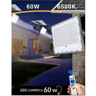 Trade Shop Trade Shop Traesio - Trade Shop - Faro Led Solare 60w Crepuscolare Pannello Energia Solare Telecomando Ip65 Sl-60w