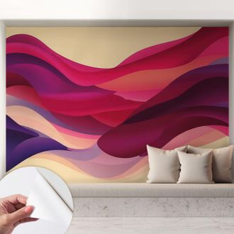 Tulup Carta Da Parati Autoadesiva - Fotomurale - Decorazione Parete - Stile Elegante - Decorazione Casa - Onde Fluide 208x146 Cm
