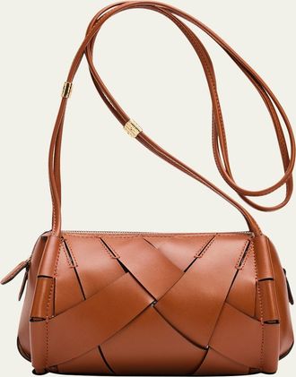 Ulla Johnson Charlotte Woven Leather Camera Bag