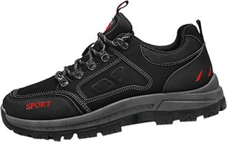 Generic Fashion Four Men Sneakers Hiking Shoes Flat Bottom Non Comfortable Mens Sneaker Slippers Size 11 (Black, 6.5)