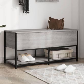 vidaXL Vidaxl - Banco De Almacenaje Madera Ingenier&iacute;a Gris Sonoma 100x42,5x47cm