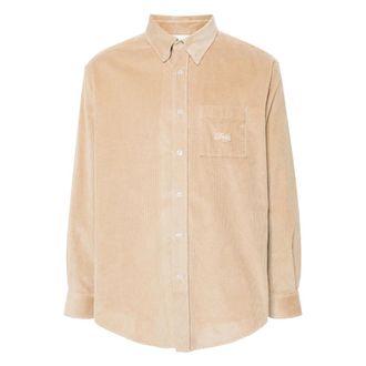 Dr&ocirc;le de Monsieur Corduroy Shirt - Heren - Casual Overhemden - Beige - XL - Overhemden