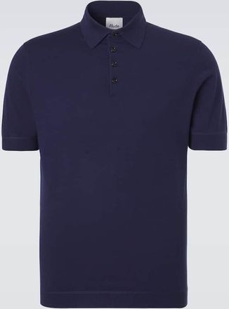 Allude Cotton, silk, and cashmere polo shirt