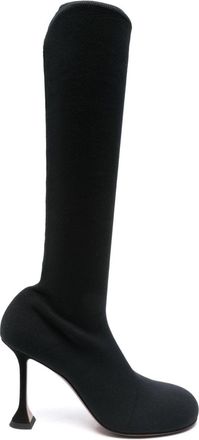 Amina Muaddi Stivali Veneda 95mm - Nero