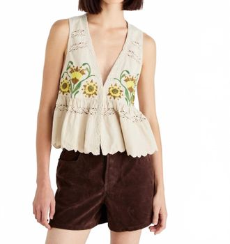 Free People Bali Vine Whispers Top In Oat